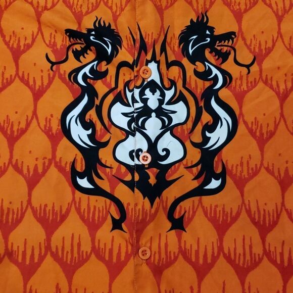 TD BY PRIORITY MALE TWIN DRAGON DRAGONFLY BUTTONDN - Picture 3 of 8